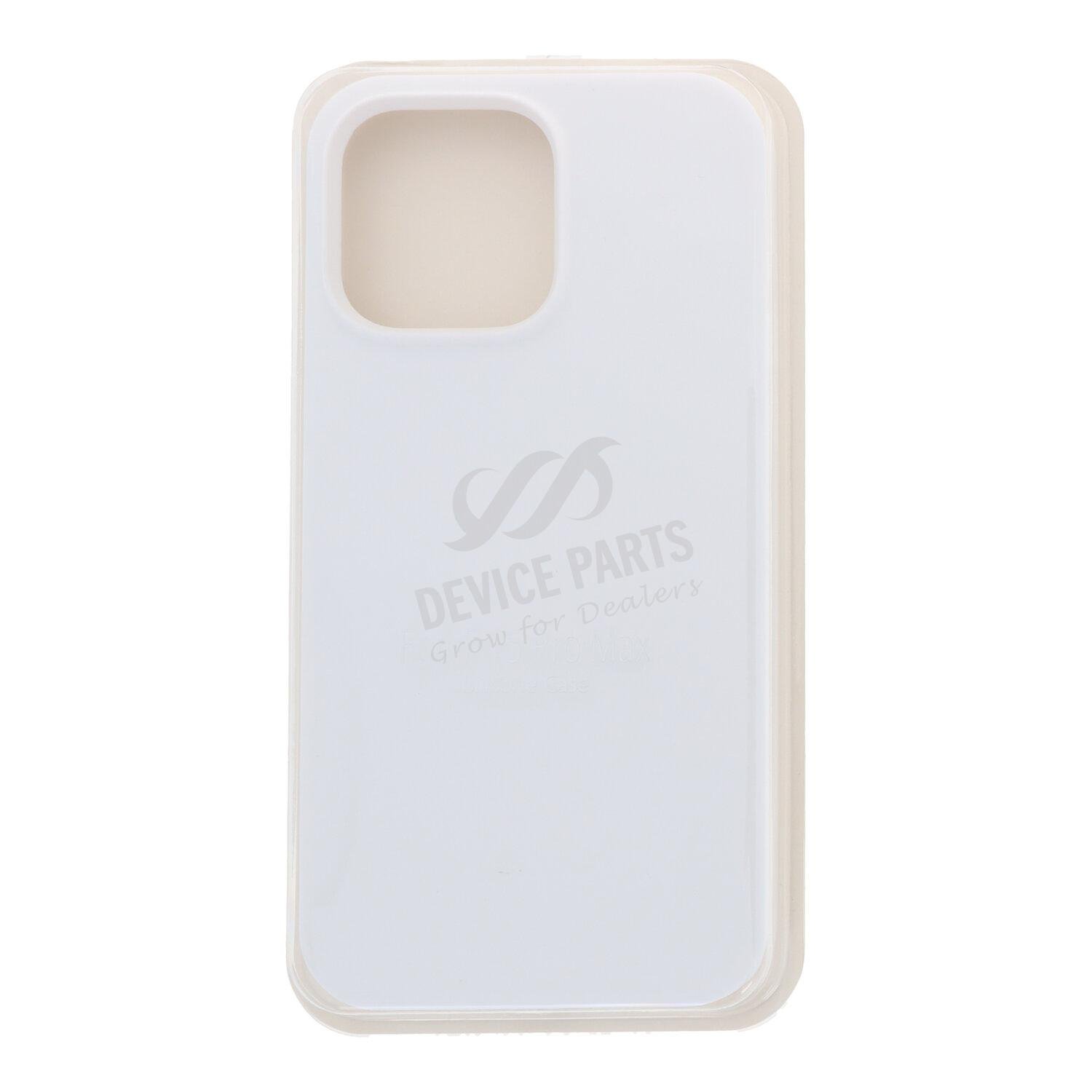 as130195b_2309281275_1.jpg Full Pure Color Liquid Silicone Case Without Logo for iPhone 15 Pro Max White - Image 1