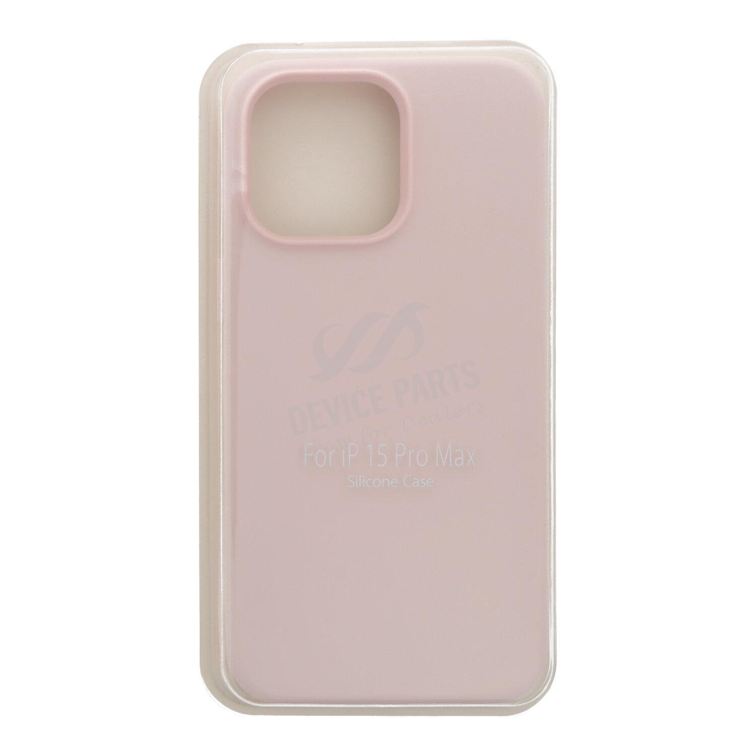 as130195e_2309205522_1.jpg Full Pure Color Liquid Silicone Case Without Logo for iPhone 15 Pro Max Pink - Image 1