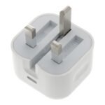 20W Type-C PD Charger for iPhone 11 Series/12 Series/13 Series/14 Series/15 Series White without Logo UK Plug
