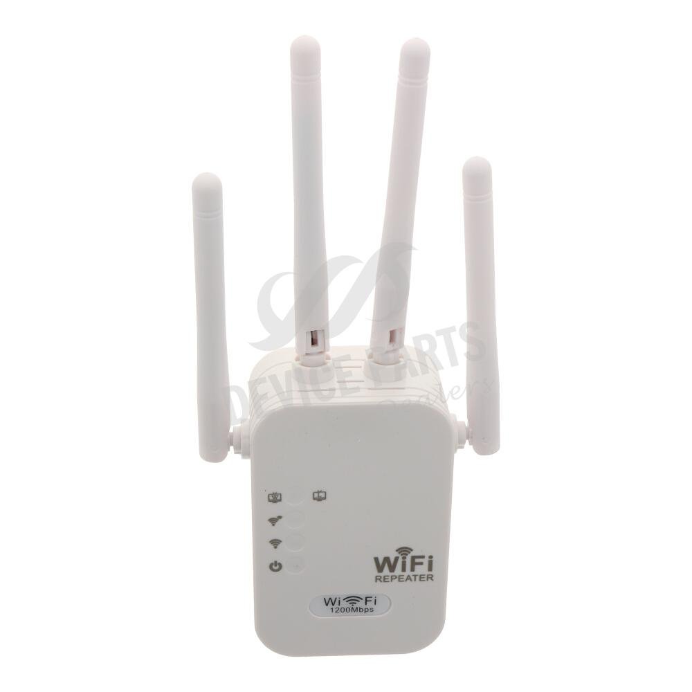 as145319_2503057133_1.jpg 1200Mbps 2.4GHz+5Ghz Dual Band Network Wireless WiFi Signal Booster Repeater White EU Plug - Image 1