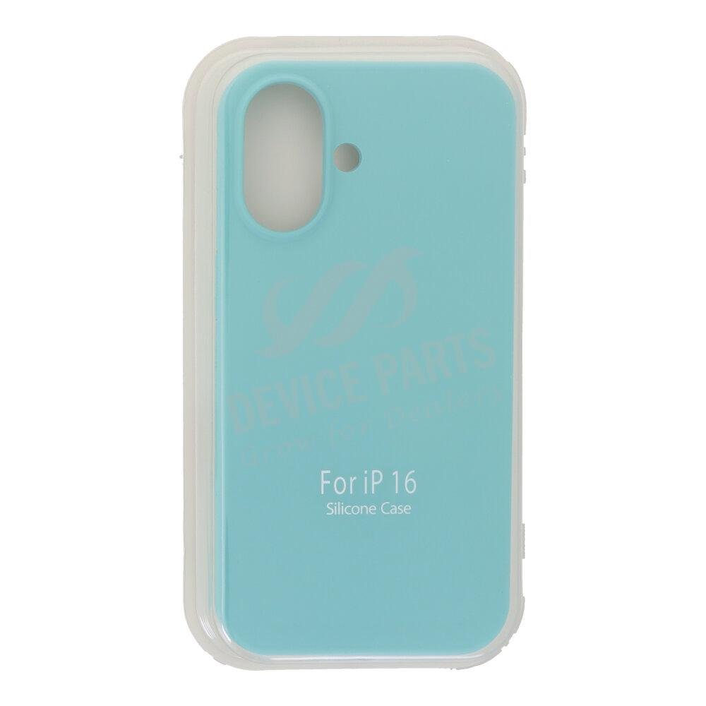 as149960f_2409194673_1.jpg Full Pure Color Liquid Silicone Case Without Logo for iPhone 16 Sea Blue - Image 1