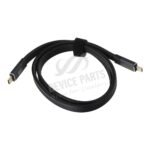 0.8M 100W 20Gbps 8K 60Hz USB 3.2 Type-C Male to Type-C Male Fast Charge Flat Cable for iPhone 15 Series /Laptop/Tablet Black