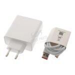 120W USB Charger with 1M 6A Type-C Cable for Xiaomi EU Plug OEM White - Image 2