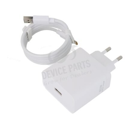 80W USB Charger with 1M Type-C Cable without Package for Oppo EU Plug OEM White