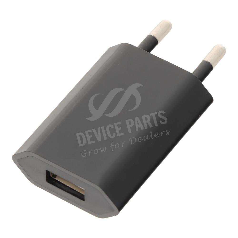 as155551_2507234288_1.jpg 5V 1A USB Charger without Logo for iPhone Black EU Plug - Image 1
