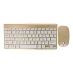 K908 Universal 2.4G Wireless Keyboard + Wireless Mouse Set without Battery Gold