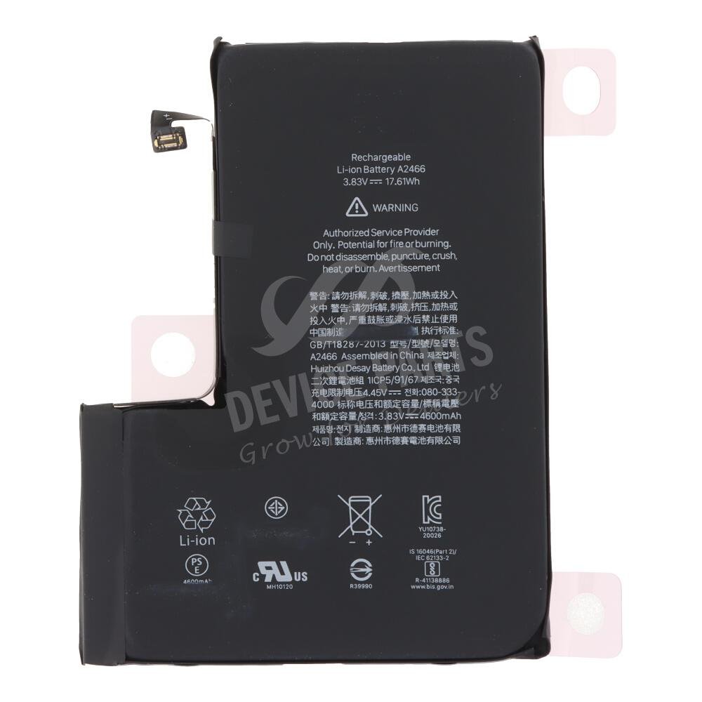 as163875_2504096034_1.jpg A2466 3687mAh Battery + Battery Adhesive for iPhone 12 Pro Max Standard Capacity Version+Diagnosable + Battery Health 100% OEM without Logo - Image 1