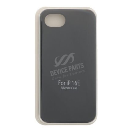 Full Pure Color Liquid Silicone Case Without Logo for iPhone 16e Black