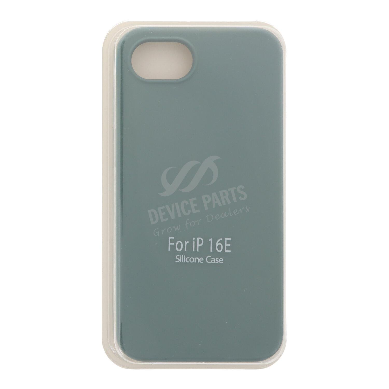 as164161e_2504111933_1.jpg Full Pure Color Liquid Silicone Case Without Logo for iPhone 16e Green - Image 1
