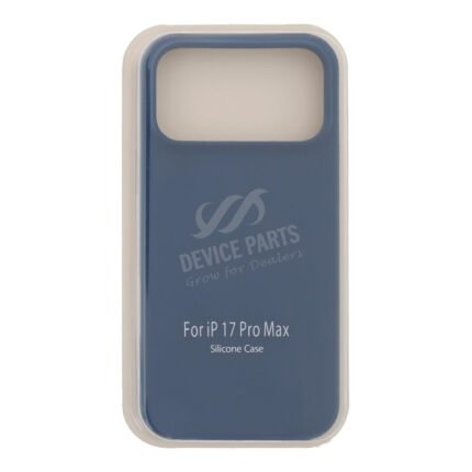 Full Pure Color Liquid Silicone Case Without Logo for iPhone 17 Pro Max Blue