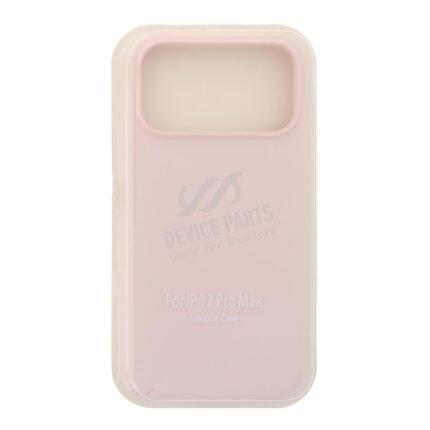 Full Pure Color Liquid Silicone Case Without Logo for iPhone 17 Pro Max Pink