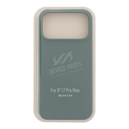 Full Pure Color Liquid Silicone Case Without Logo for iPhone 17 Pro Max Green