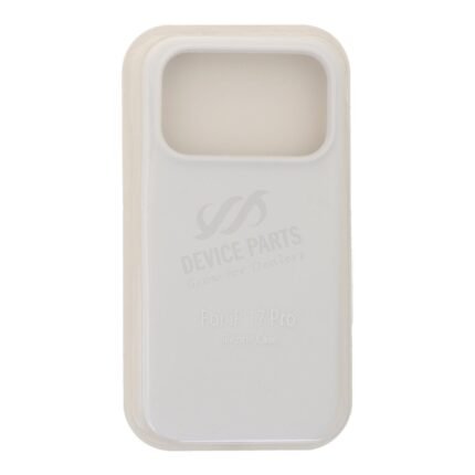 Full Pure Color Liquid Silicone Case Without Logo for iPhone 17 Pro White