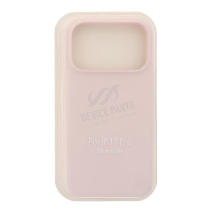 Full Pure Color Liquid Silicone Case Without Logo for iPhone 17 Pro Pink