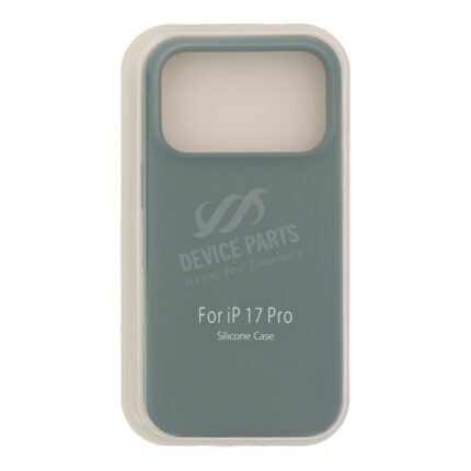 Full Pure Color Liquid Silicone Case Without Logo for iPhone 17 Pro Green