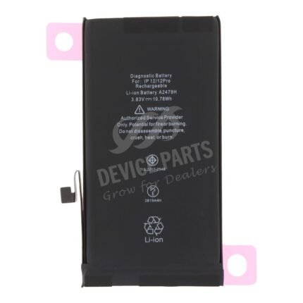 LHH 2815mAh Battery + Battery Adhesive for iPhone 12/12 Pro Standard Capacity Version+Diagnosable + Battery Health 100% OEM