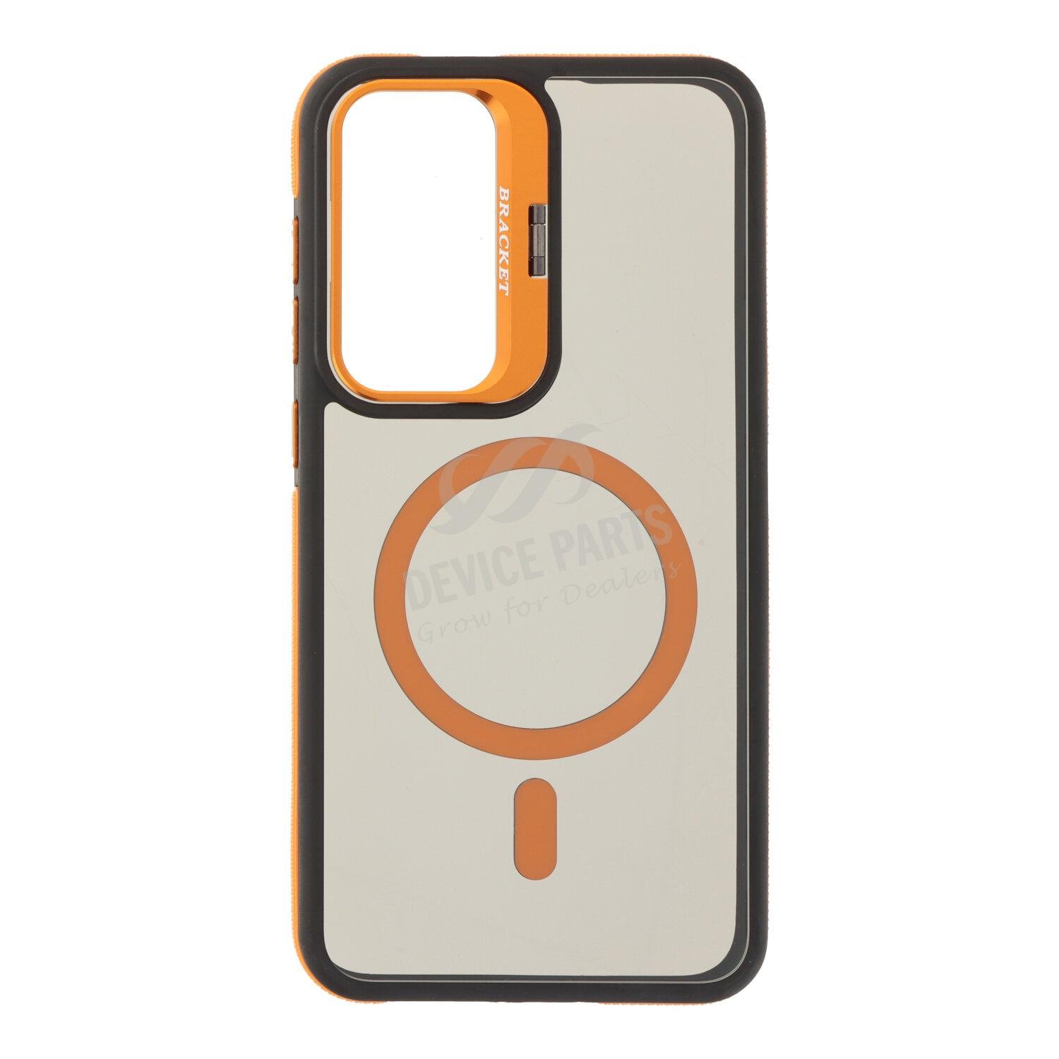 as171674_2508067581_1.jpg Dual Color Shockproof Magsafe Case with Metal Lens Holder for Samsung Galaxy S25+ Orange - Image 1