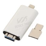 128G Type-C+Lightning+USB+Micro 4 in 1 Flash Drive for Phone/Laptop Silver